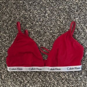 Calvin Klein Scarlet Triangle Bralette